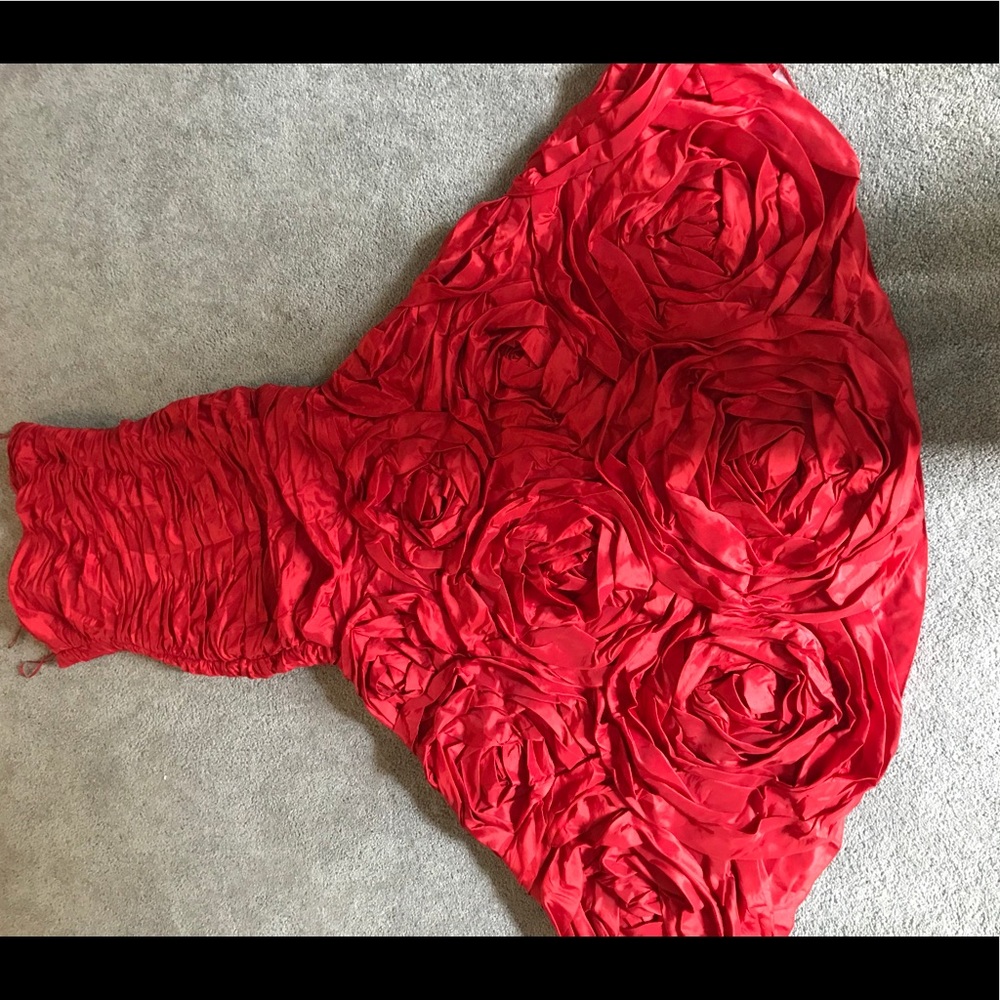 Red mermaid gown